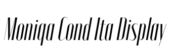 Moniqa Cond Ita Display 字体图片