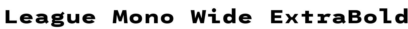 League Mono Wide ExtraBold