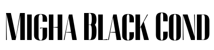 Migha Black Cond 字体图片