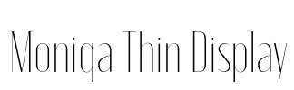 Moniqa Thin Display 字体图片