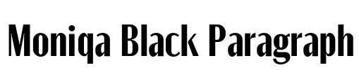 Moniqa Black Paragraph 字体图片
