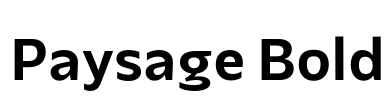 Paysage Bold 字体图片