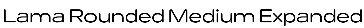 Lama Rounded Medium Expanded 字体图片
