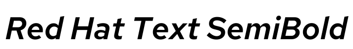 Red Hat Text SemiBold