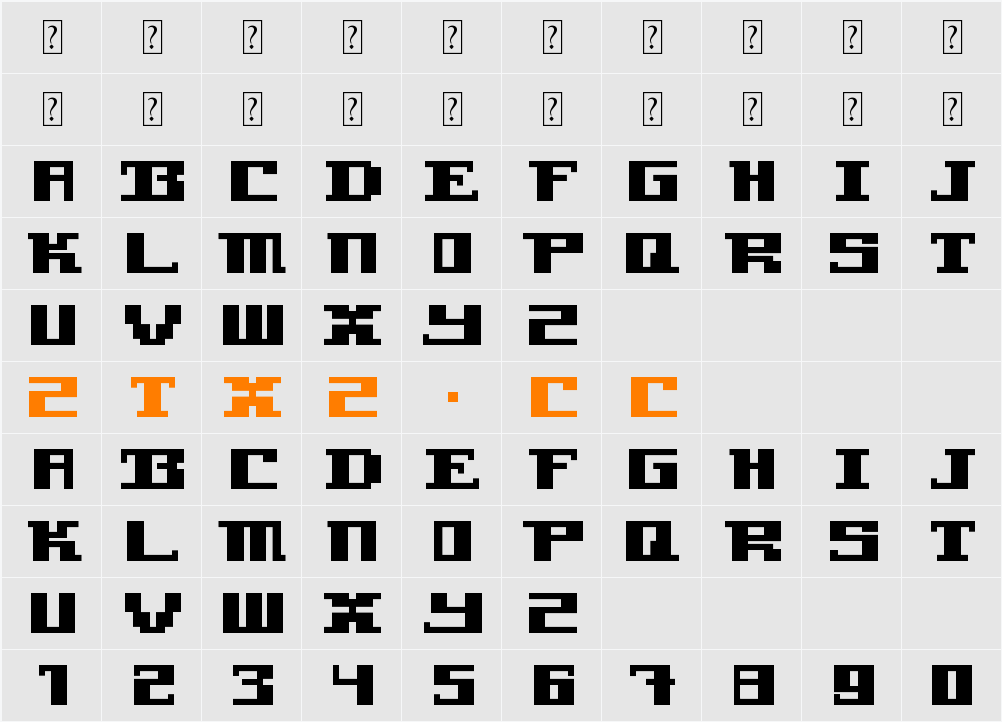 LL BAGUIO 字体映射图