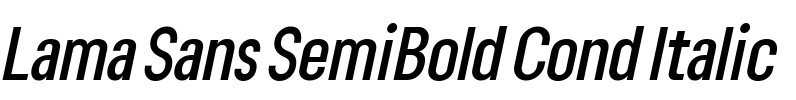 Lama Sans SemiBold Cond Italic 字体图片