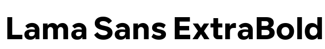 Lama Sans ExtraBold 字体图片