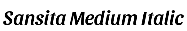 Sansita Medium Italic