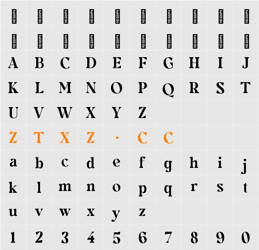 Chromate 字体映射图
