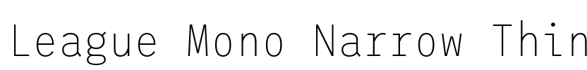 League Mono Narrow Thin