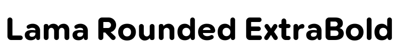 Lama Rounded ExtraBold 字体图片