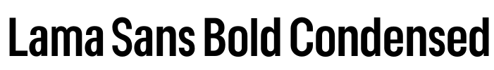 Lama Sans Bold Condensed 字体图片