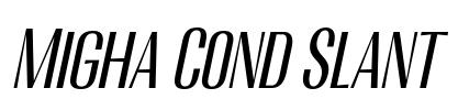 Migha Cond Slant 字体图片