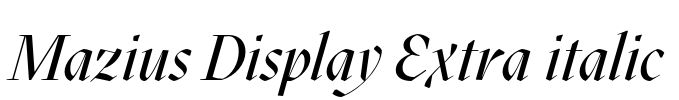 Mazius Display Extra italic