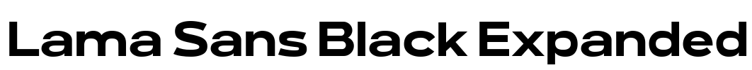 Lama Sans Black Expanded 字体图片