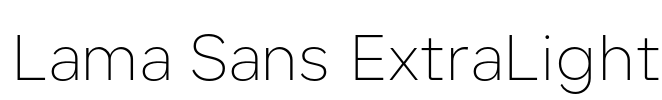 Lama Sans ExtraLight 字体图片