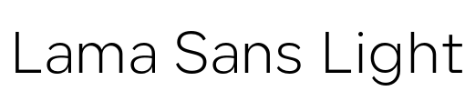 Lama Sans Light 字体图片