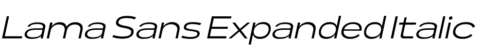 Lama Sans Expanded Italic 字体图片