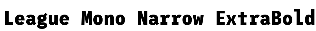 League Mono Narrow ExtraBold