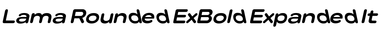 Lama Rounded ExBold Expanded It 字体图片