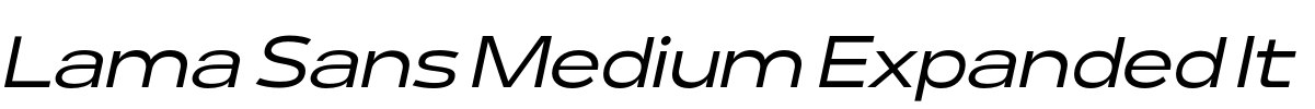 Lama Sans Medium Expanded It 字体图片