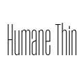 Humane Thin 字体图片