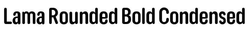 Lama Rounded Bold Condensed 字体图片