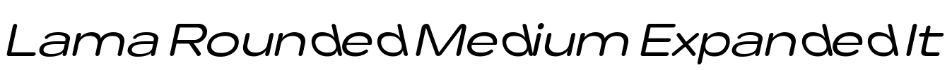 Lama Rounded Medium Expanded It 字体图片