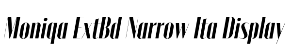 Moniqa ExtBd Narrow Ita Display