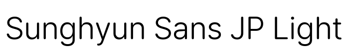 Sunghyun Sans JP Light