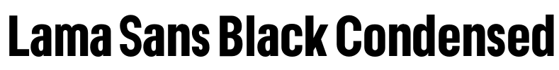 Lama Sans Black Condensed 字体图片