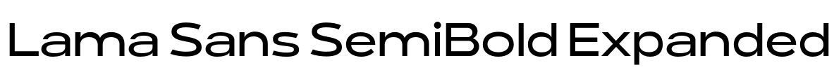 Lama Sans SemiBold Expanded 字体图片
