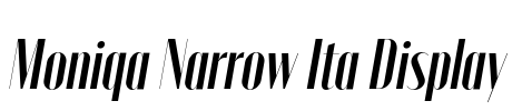 Moniqa Narrow Ita Display 字体图片