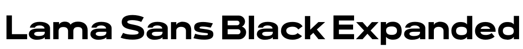 Lama Sans Black Expanded 字体图片