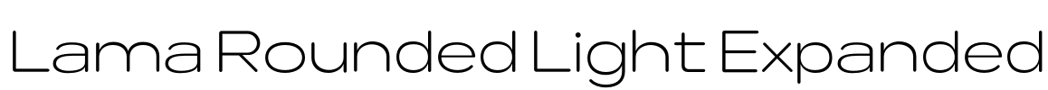 Lama Rounded Light Expanded 字体图片