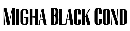 Migha Black Cond 字体图片