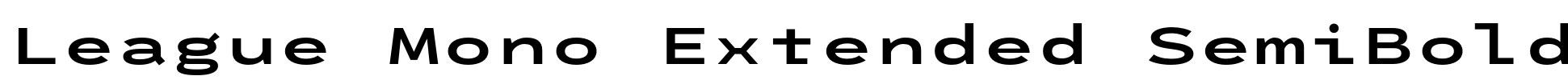 League Mono Extended SemiBold