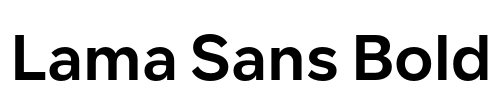 Lama Sans Bold 字体图片