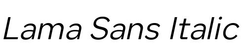 Lama Sans Italic 字体图片