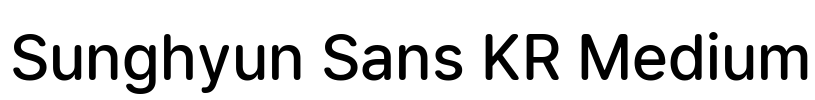 Sunghyun Sans KR Medium