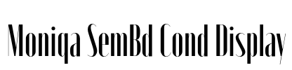 Moniqa SemBd Cond Display 字体图片
