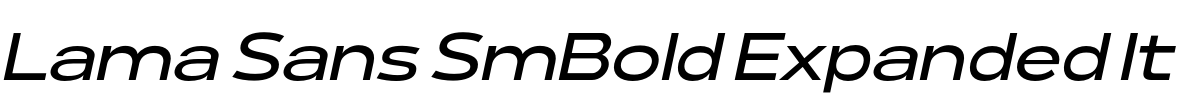 Lama Sans SmBold Expanded It 字体图片