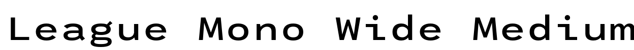 League Mono Wide Medium