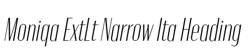 Moniqa ExtLt Narrow Ita Heading