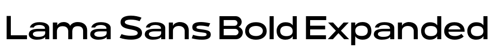 Lama Sans Bold Expanded 字体图片