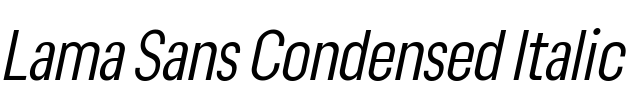 Lama Sans Condensed Italic 字体图片