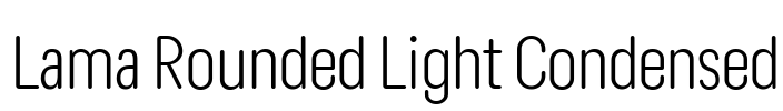 Lama Rounded Light Condensed 字体图片