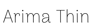 Arima Thin 字体图片