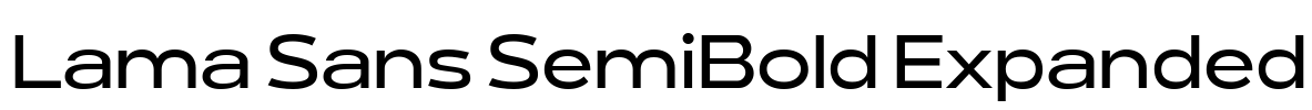Lama Sans SemiBold Expanded 字体图片