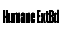 Humane ExtBd 字体图片